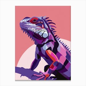 Lesser Antillean Iguana Abstract Modern Illustration 5 Canvas Print