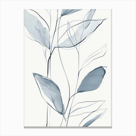 'Blue Leaves' 17 Canvas Print