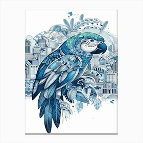 Zuki Blue Parrot Canvas Print Canvas Print