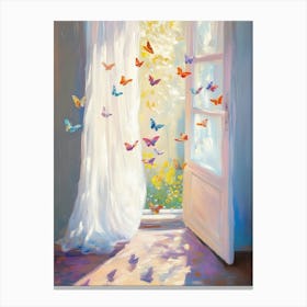 Pastel Schmetterlinge Malerei, Sommer Artprint, bunte fliegende Schmetterlinge Canvas Print