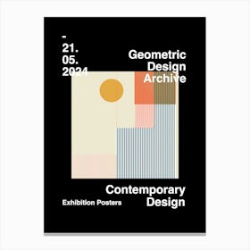 Geometric Design Archive Poster 42 Canvas Print