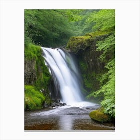 Torc Waterfall, Ireland Realistic Photograph (1) Canvas Print