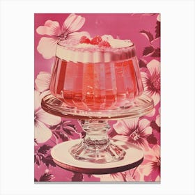 Pastel Pink Jelly Retro Collage 3 Canvas Print
