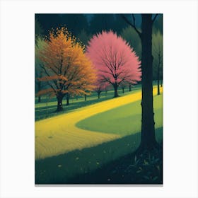 Autumn In The Park Canvas Print