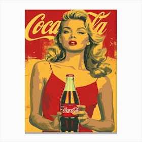 Coca Cola Girl Canvas Print