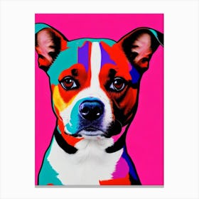 Basenji Andy Warhol Style dog Canvas Print