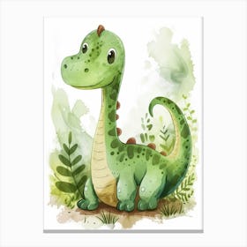 Cute Spot Pattern Dinosaur Cartoon  3 Canvas Print