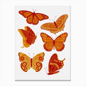 Texas Butterflies   Orange And Yellow Canvas Print