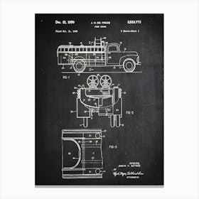 Fire Truck Patent Print Firefighter Decor Fireman Patent Firefighter Patent Firefighter Art Historical Print Patent Print Cf7721 Canvas Print