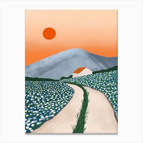Orange Mountain Sunset Canvas Print