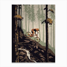 Think Outside Mountain Bike Canvas Print