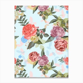 Pink Roses Canvas Print