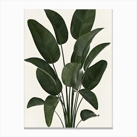 Palm Leaves In A Vase Canvas Print