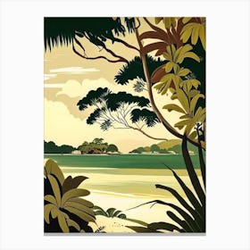 Fiji Beach Rousseau Inspired Tropical Destination Canvas Print