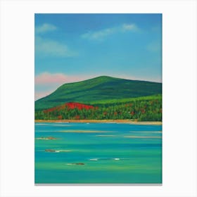 Acadia National Park United States Of America Blue Oil Painting 1  Canvas Print
