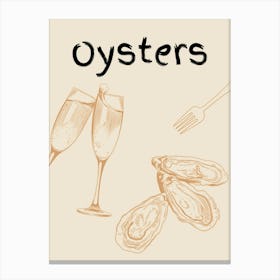 Oysters Poster Canvas Print