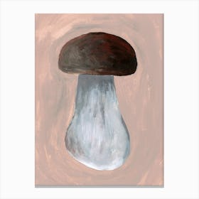 Mushroom Cep painting food kitchen beige brown nature natural Canvas Print