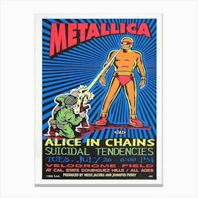 Metallica Blacklight Velodrome Field Concert Artist Signed Poster Canvas Print