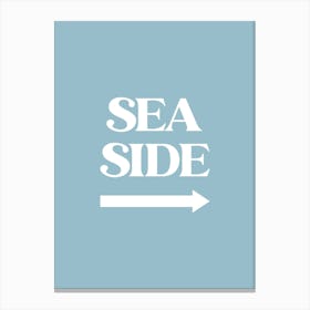 Seaside - Light Blue Canvas Print