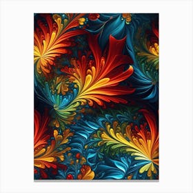 Abstract Floral Pattern Canvas Print