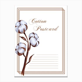 Cotton Postcard Canvas Print