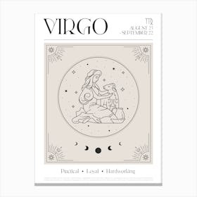 Virgo Zodiac 2 Canvas Print