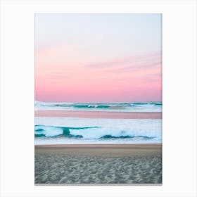 Coolangatta Beach, Australia Pink Photography 1 Canvas Print