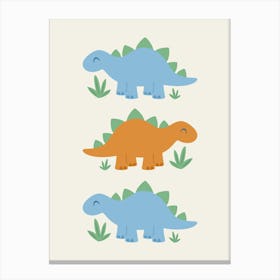 Stegosaurus Dinosaurs Canvas Print