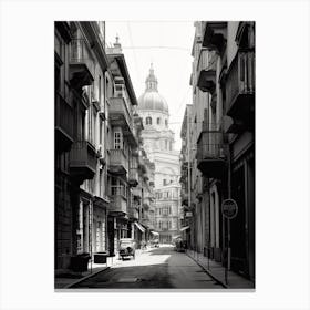 Genoa, Italy, Black And White Photography 3 Canvas Print