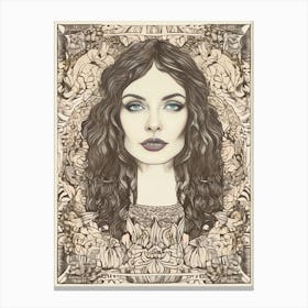 Woman With Long Hair 9 Canvas Print