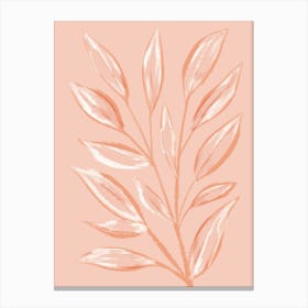 Minimalist Pink Plant Canvas Print