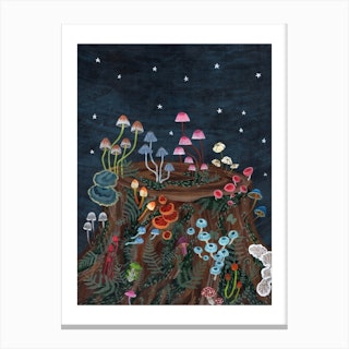 Mushroom Fireworks Canvas Print