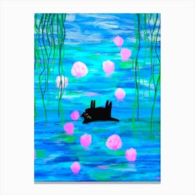 Floating Cat 1 Canvas Print