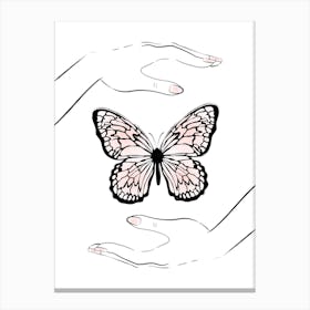 Holding Butterfly Canvas Print