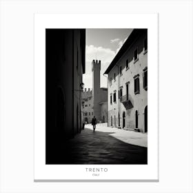 Poster Of Trento, Italy, Black And White Analogue Photography 4 Canvas Print