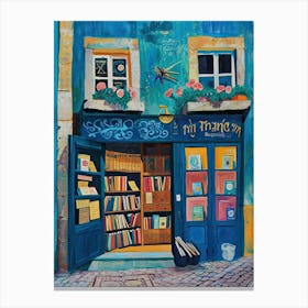 Porto Book Nook Bookshop 3 Canvas Print