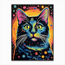 Quantum Clawmotion, Psychedelic Cats series Canvas Print