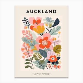Flower Market Poster Auckland New Zealand Canvas Print