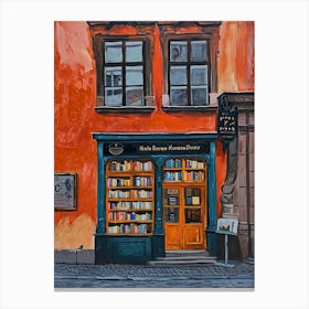 Prague Book Nook Bookshop 4 Canvas Print