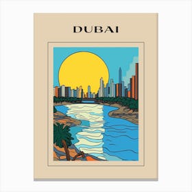 Minimal Design Style Of Dubai, United Arab Emirates 3 Poster Canvas Print