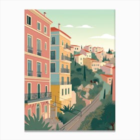 Algiers Algeria Travel Illustration 2 Canvas Print