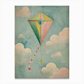 Kite Between The Clouds Canvas Print