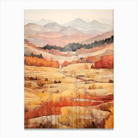 Autumn National Park Painting Pyrenees National Park 1 Canvas Print