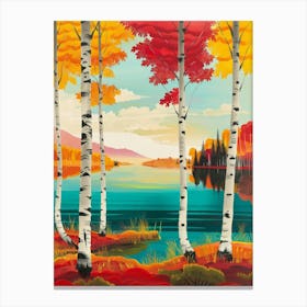 Autumn Birch Trees 1 Canvas Print