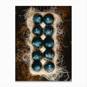 Blue Eggs In A Carton 1 Canvas Print