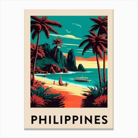 Philippines 2 Vintage Travel Poster Canvas Print
