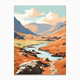 Snowdonia National Park Wales 3 Hiking Trail Landscape Canvas Print