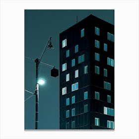 Building At Night Canvas Print