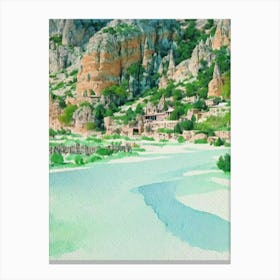 Göreme National Park Turkey Water Colour Poster Canvas Print