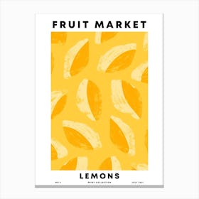 Lemons Fruit Market Canvas Print